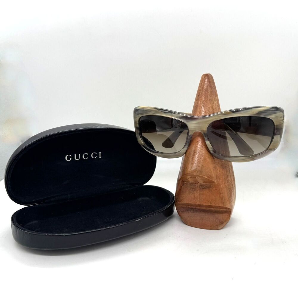 Gucci Sunglasses GG 2971 N/S Marbleized Earth Tones Oversized w Gucci Case Italy